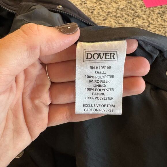 Dover Black Quilted Vest L Womens‎ Snap Zip Front Sleeveless Puffer - Picture 4 of 4